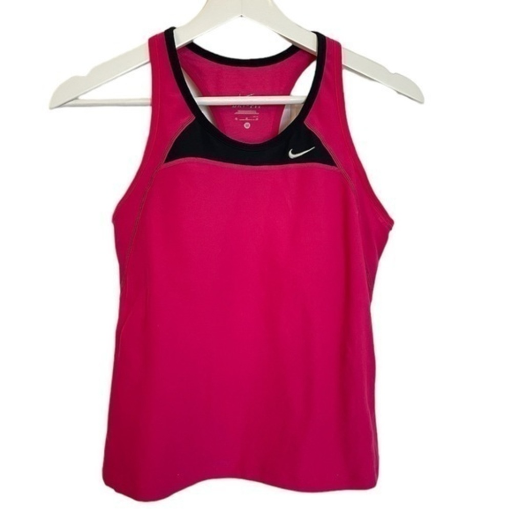 Nike Hot Pink and Black Racerback Tank Top
